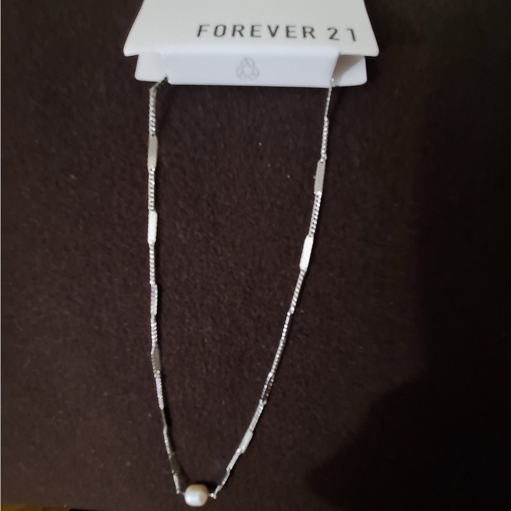 Forever 21 Silver Minimalist Necklace